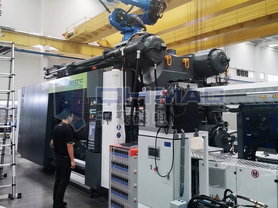 注塑機(jī)快速換模案例—客戶(hù)加購(gòu)更大噸位注塑機(jī)磁力模板